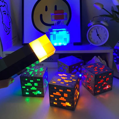 Lámpara de Bloques Estilo Minecraft – Ilumina tu Mundo Pixelado