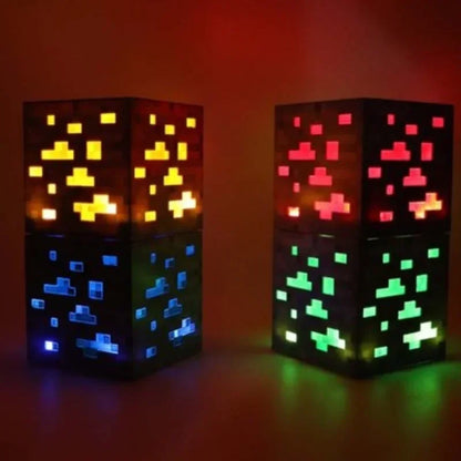 Lámpara de Bloques Estilo Minecraft – Ilumina tu Mundo Pixelado